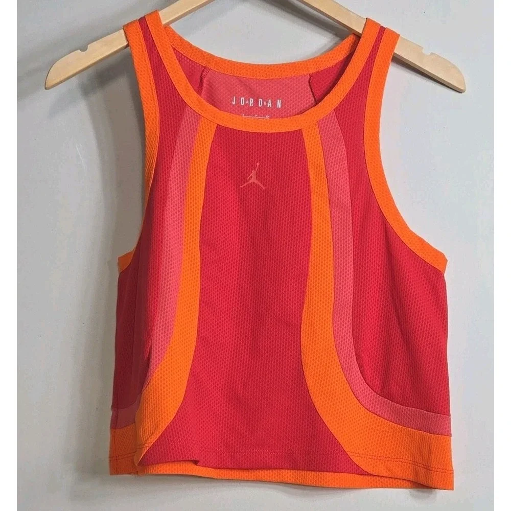 Jordan Jump Mesh Tank Women's Size L Color: Fire Red/Safety Orange/Lobster Sport