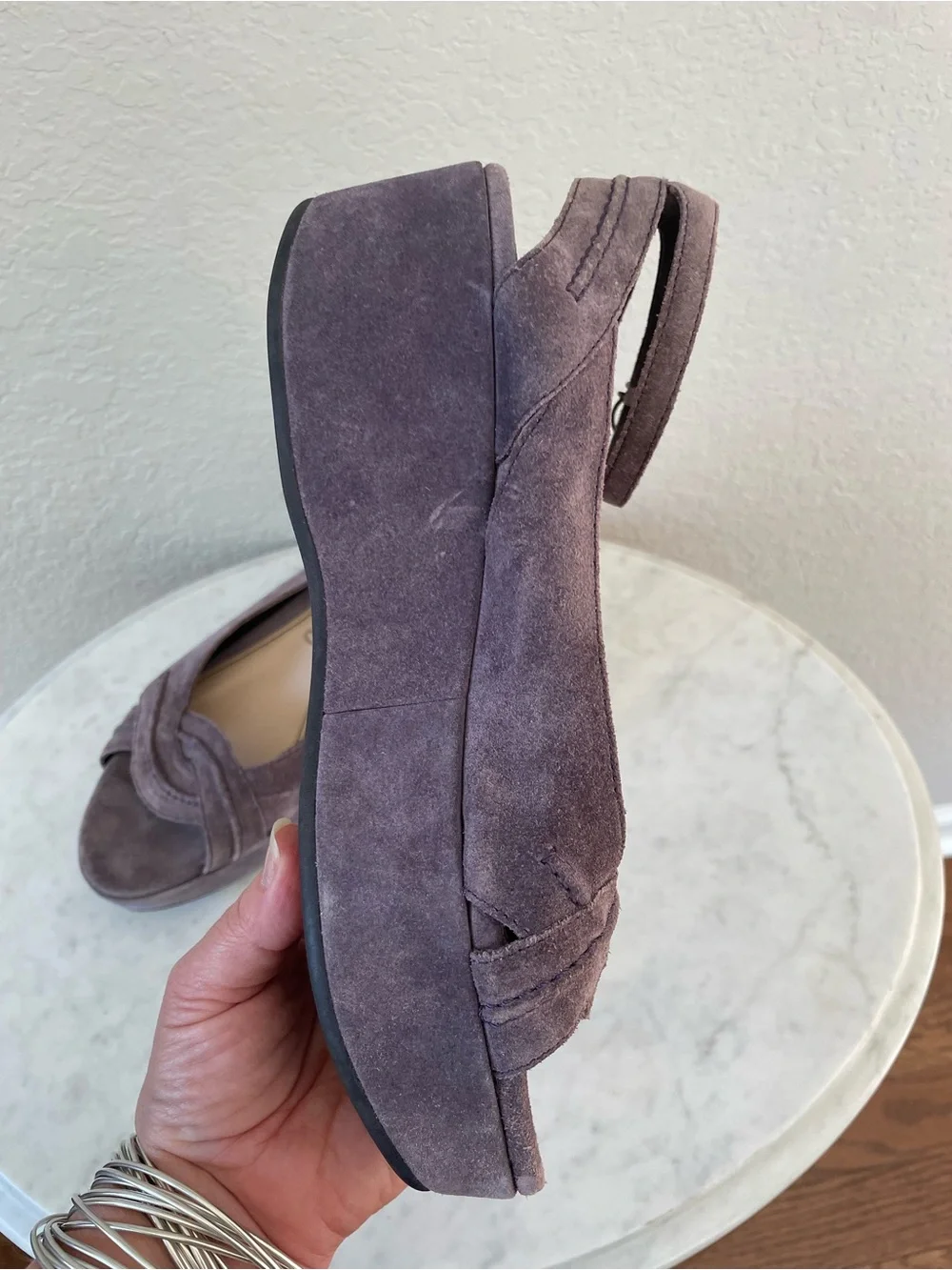 Vintage Ferragamo Leather Platform Sandals Women’s Size 9