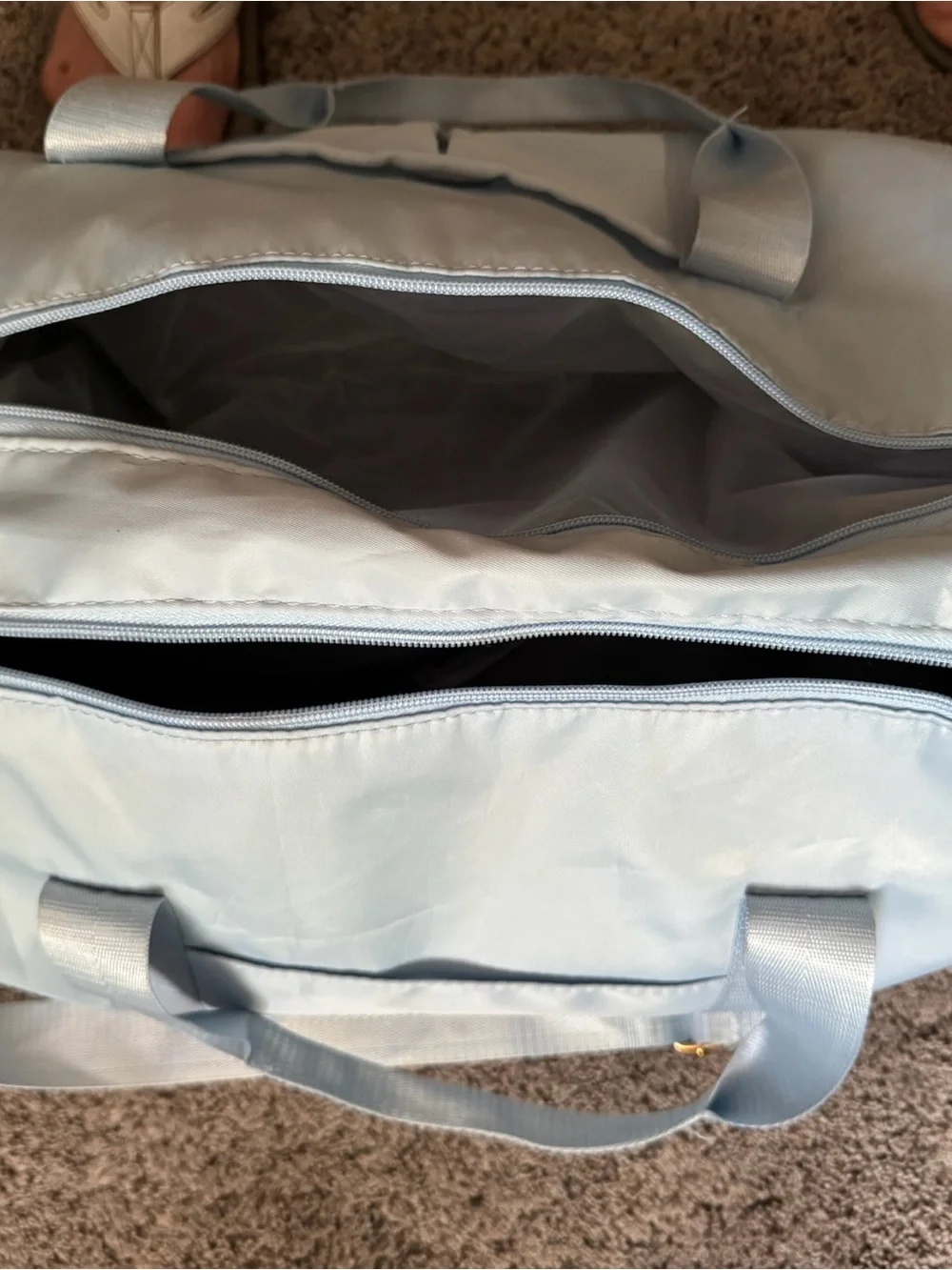 SHEIN Light Blue Men's Duffel Bag - Spacious Travel & Gym Tote