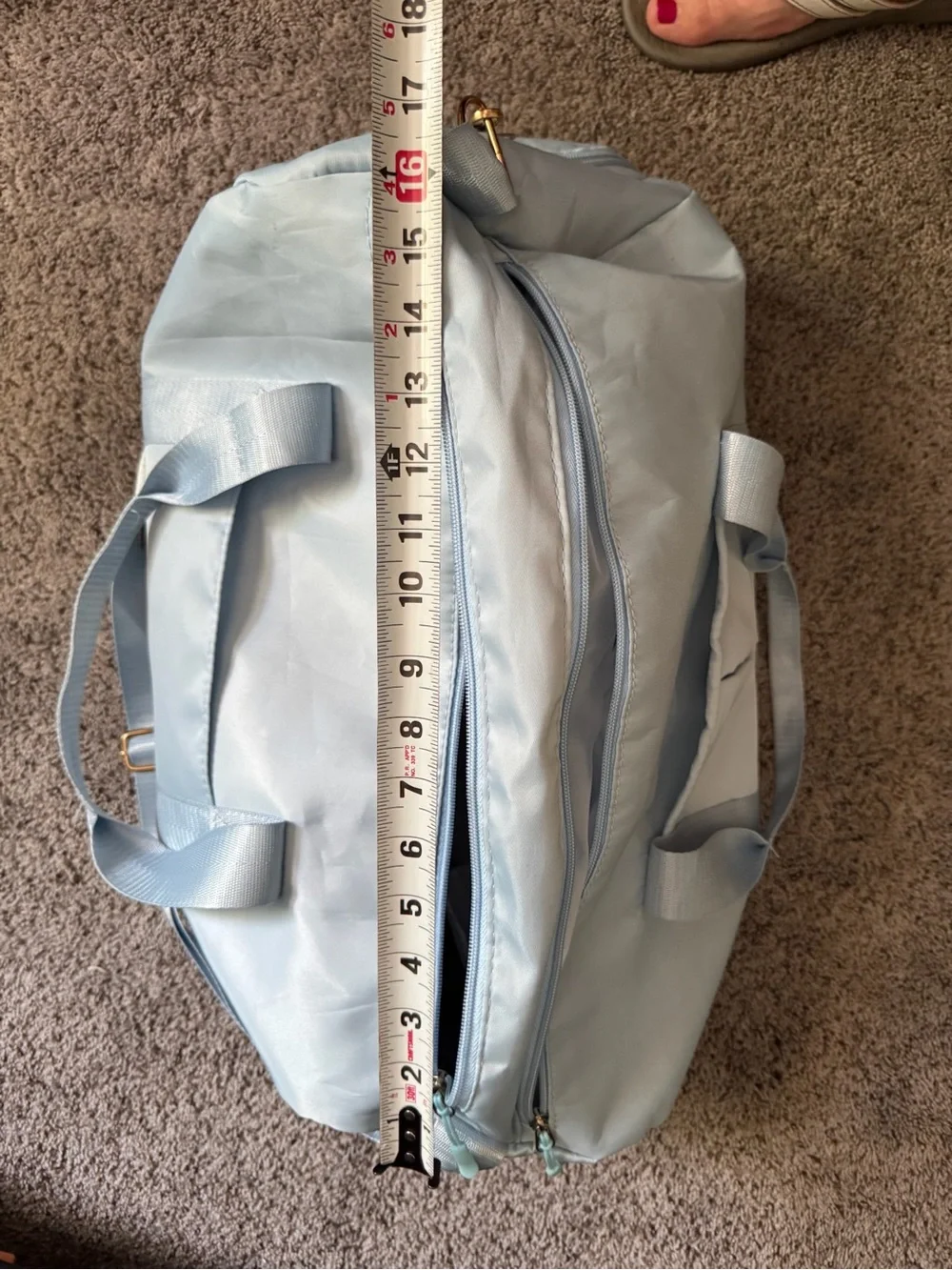SHEIN Light Blue Men's Duffel Bag - Spacious Travel & Gym Tote