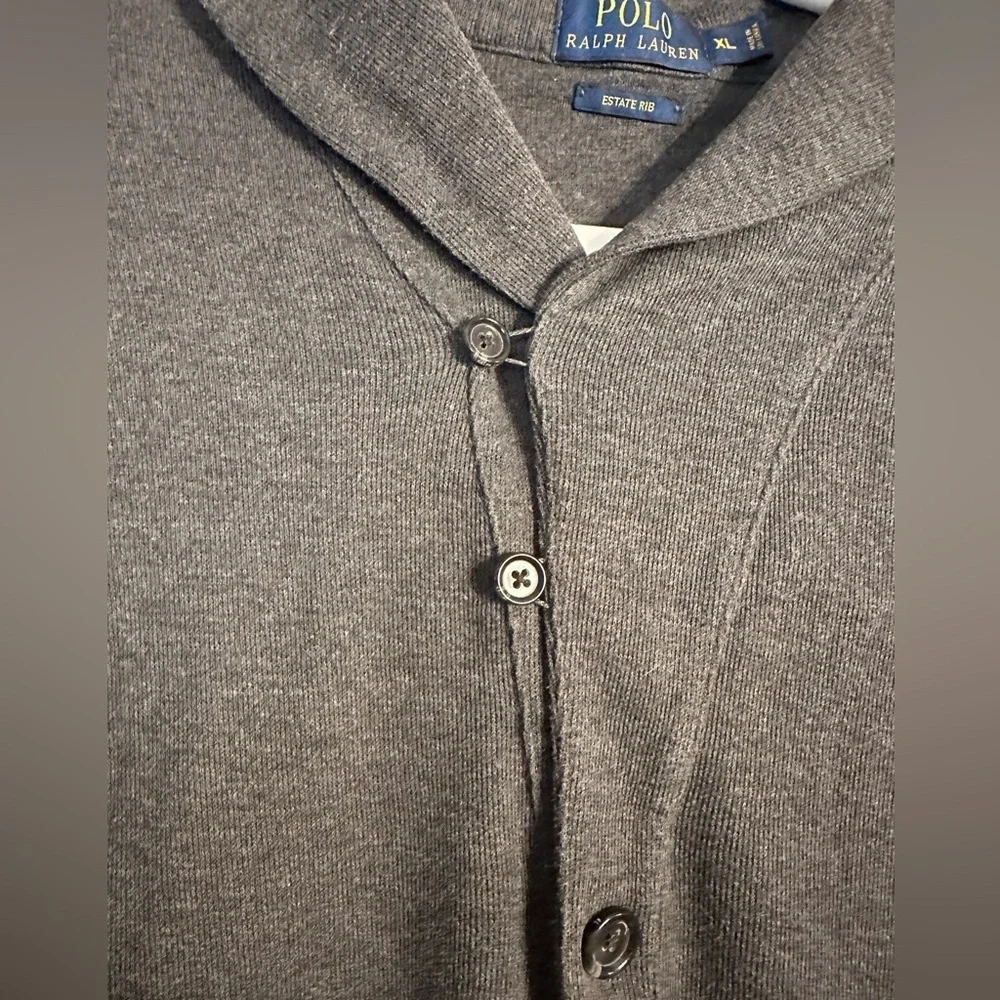 Polo Ralph Lauren Estate Ribbed Cardigan size XL gray