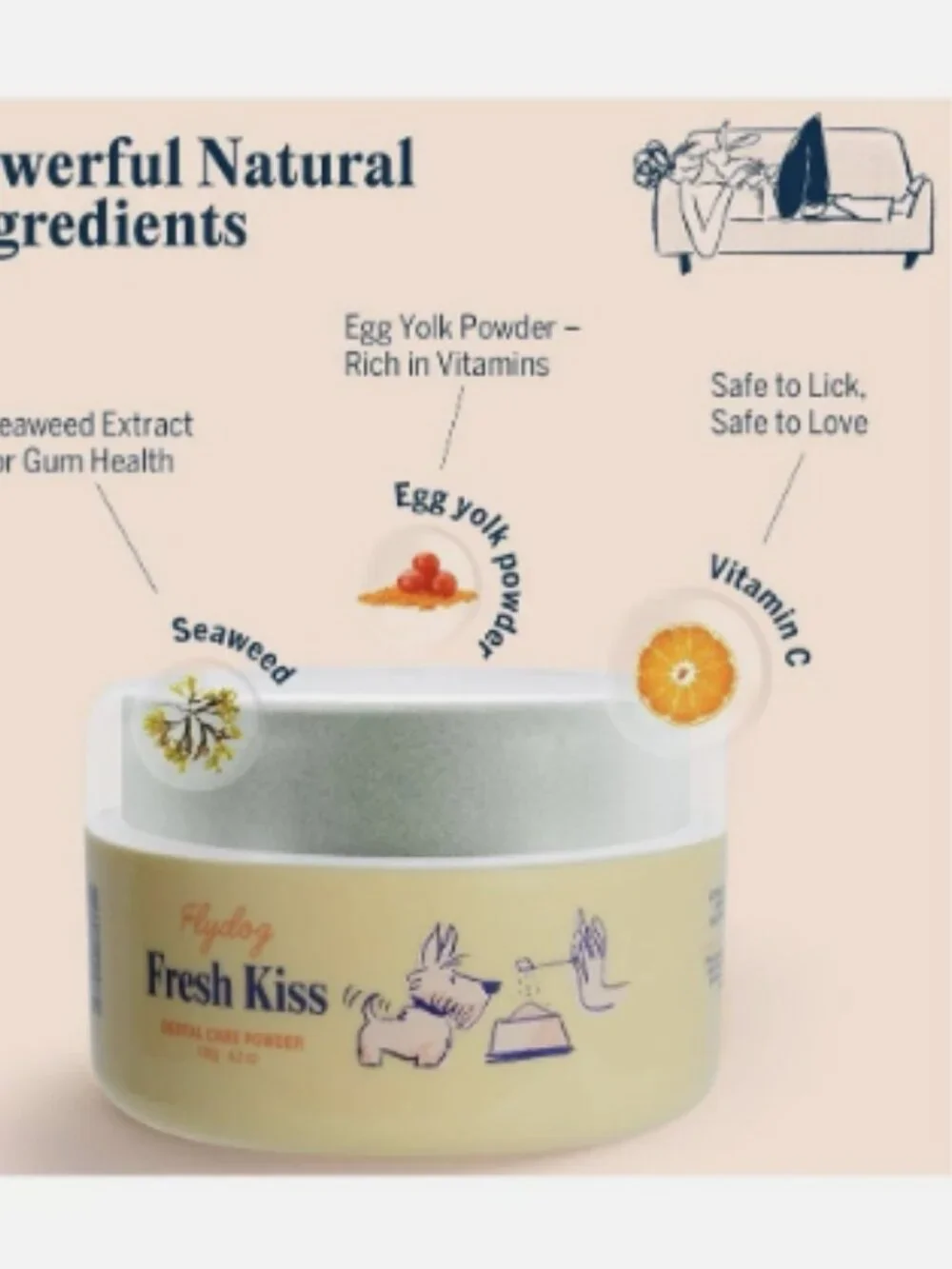 Flydog Fresh Kiss Doggie Dental Powder