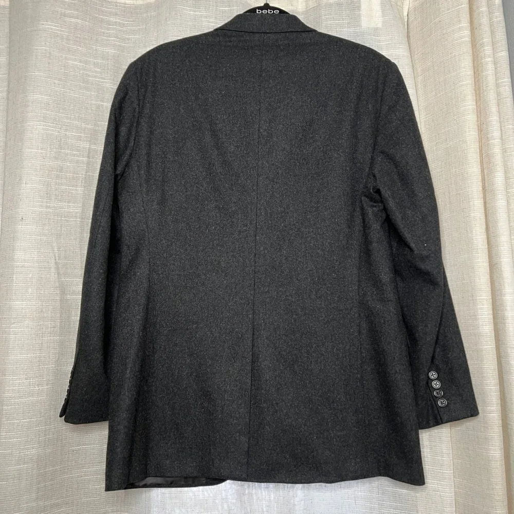 Vintage Polo Ralph‎ Lauren ITALY Wool Cashmere Blazer Jacket Charcoal Size 40