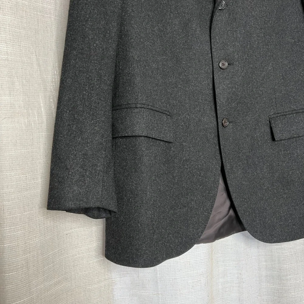 Vintage Polo Ralph‎ Lauren ITALY Wool Cashmere Blazer Jacket Charcoal Size 40