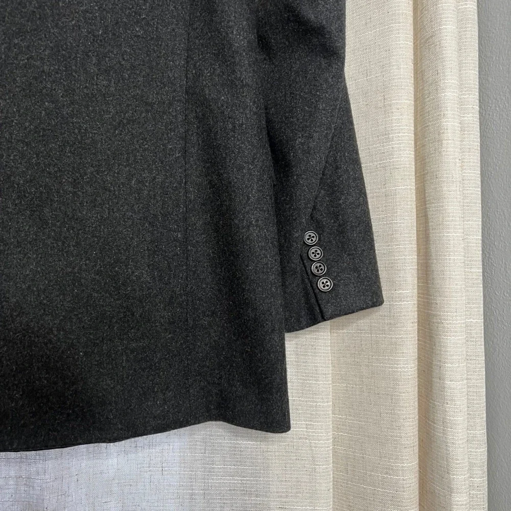 Vintage Polo Ralph‎ Lauren ITALY Wool Cashmere Blazer Jacket Charcoal Size 40
