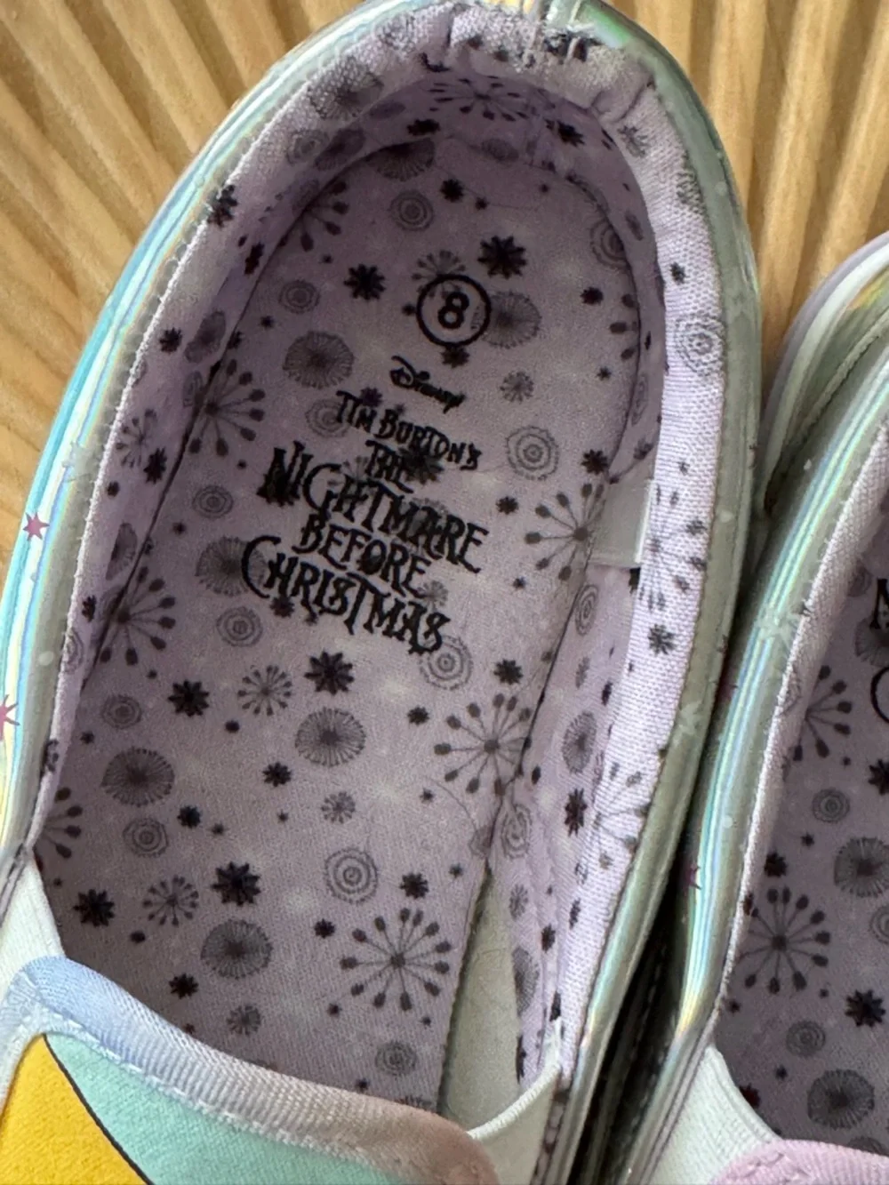 Disney Nightmare Before Christmas Low Top Slip-On Sneakers Size 8
