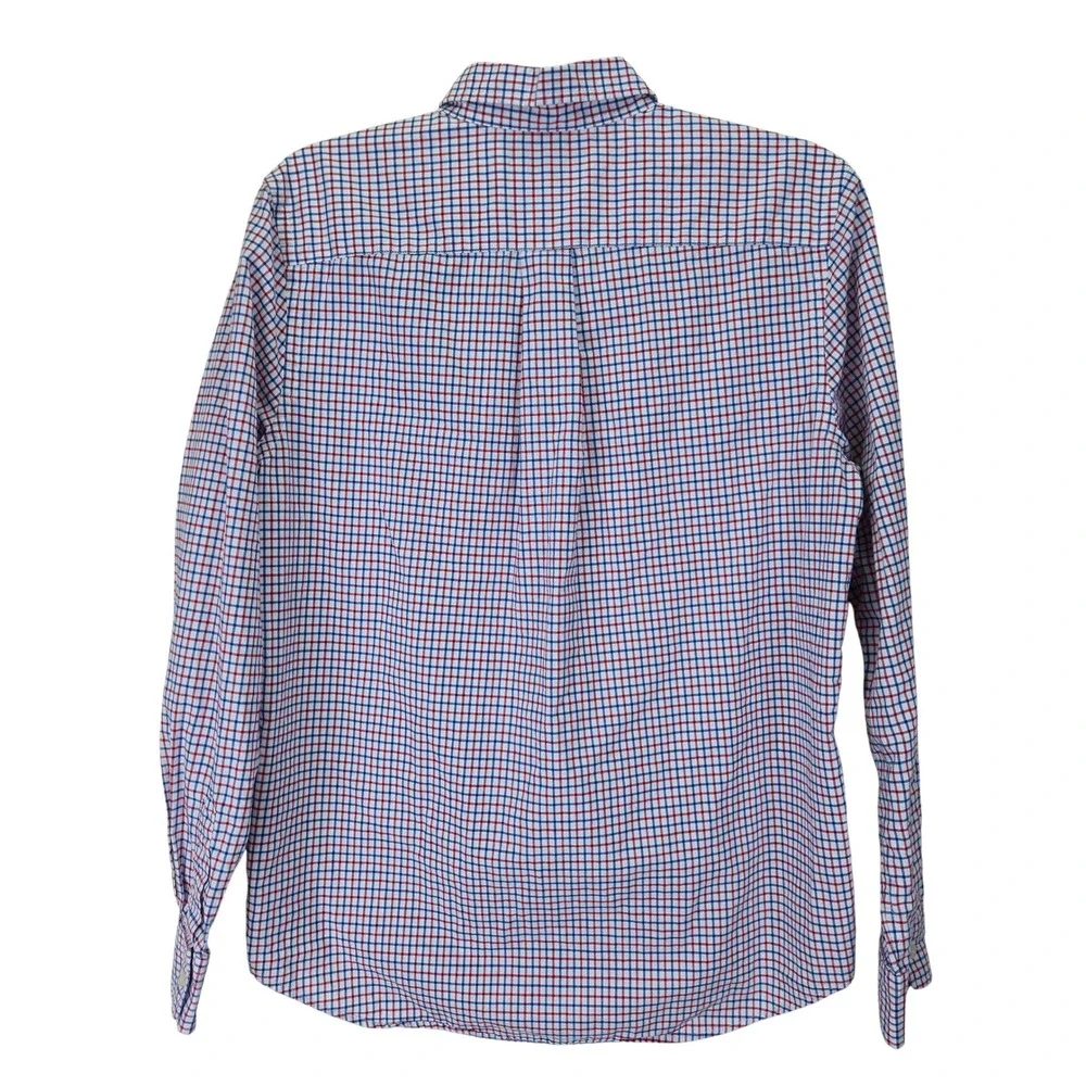 Ralph Lauren Boy Button Down Shirt Size XL 18 Windowpane Preppy Kidcore Academia