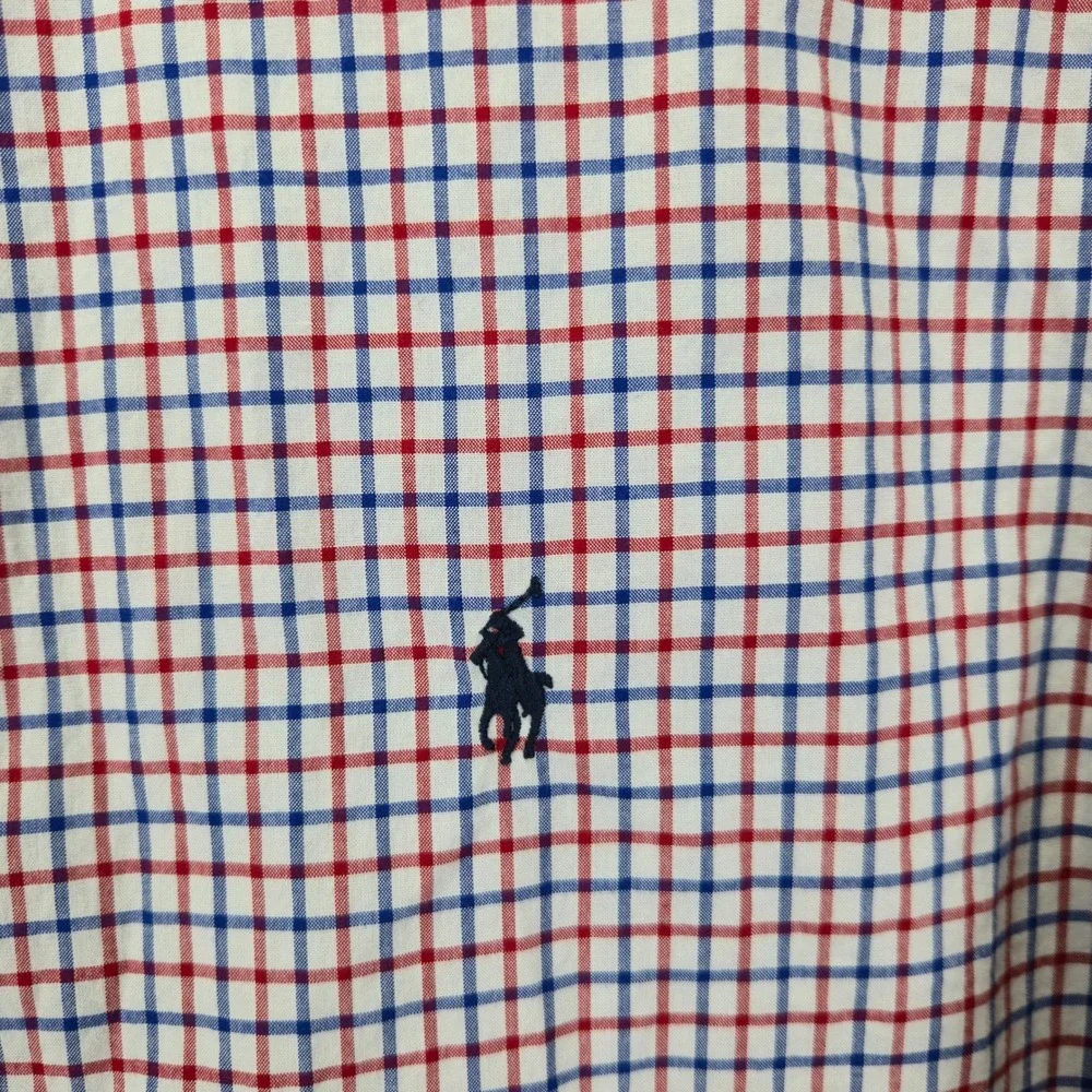Ralph Lauren Boy Button Down Shirt Size XL 18 Windowpane Preppy Kidcore Academia