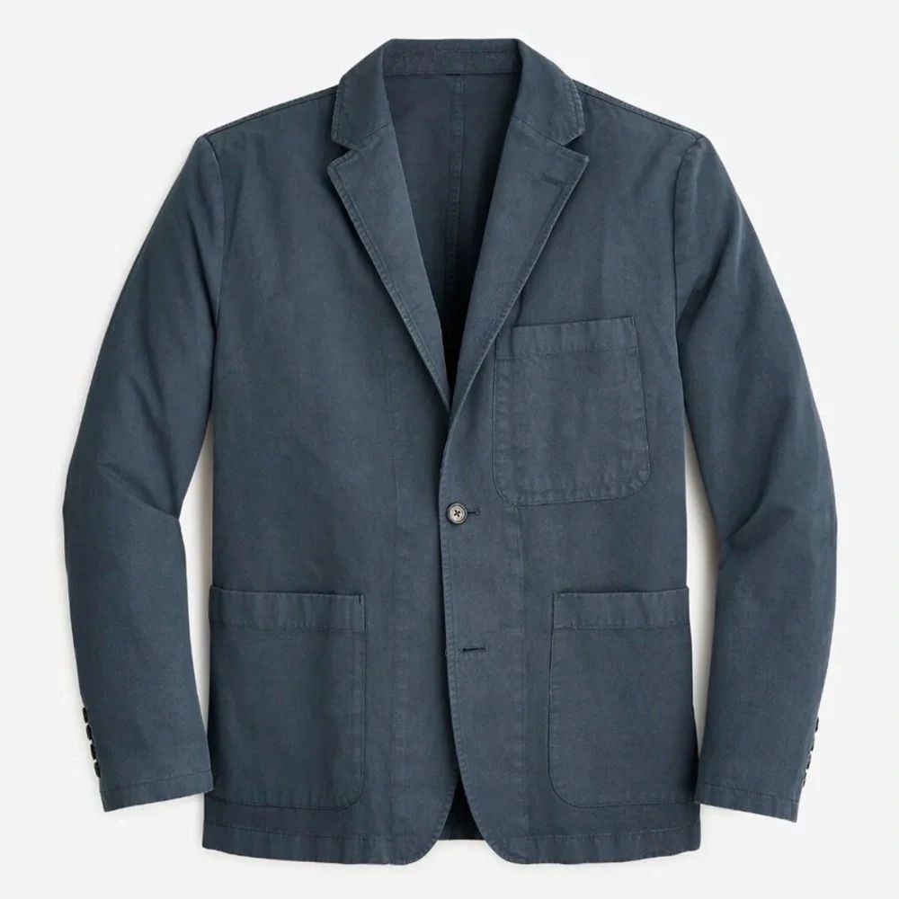 NWOT J Crew J. CREW Garment-dyed cotton-linen chino suit jacket Gray Men’s 42