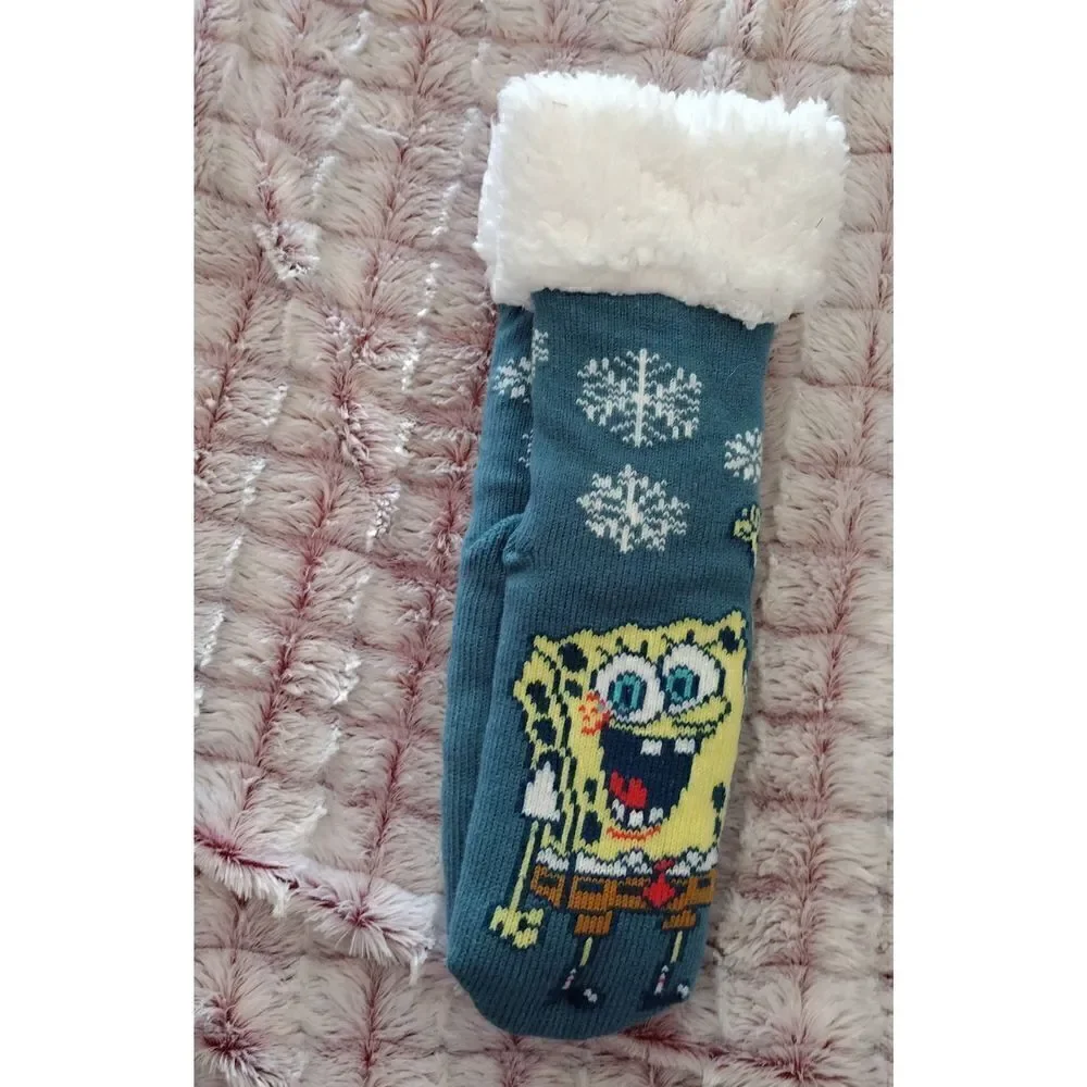 SpongeBob SquarePants, Holiday Women's Slipper Socks, 1-Pack, Size 4-10
