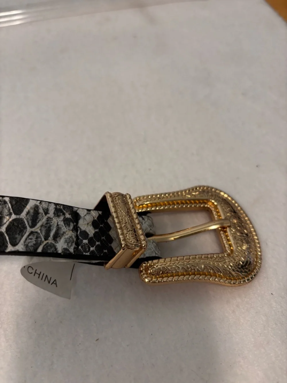 Blazin Roxx Rhinestone Western, Belt Bundle + Snake print Double Buckle XS S