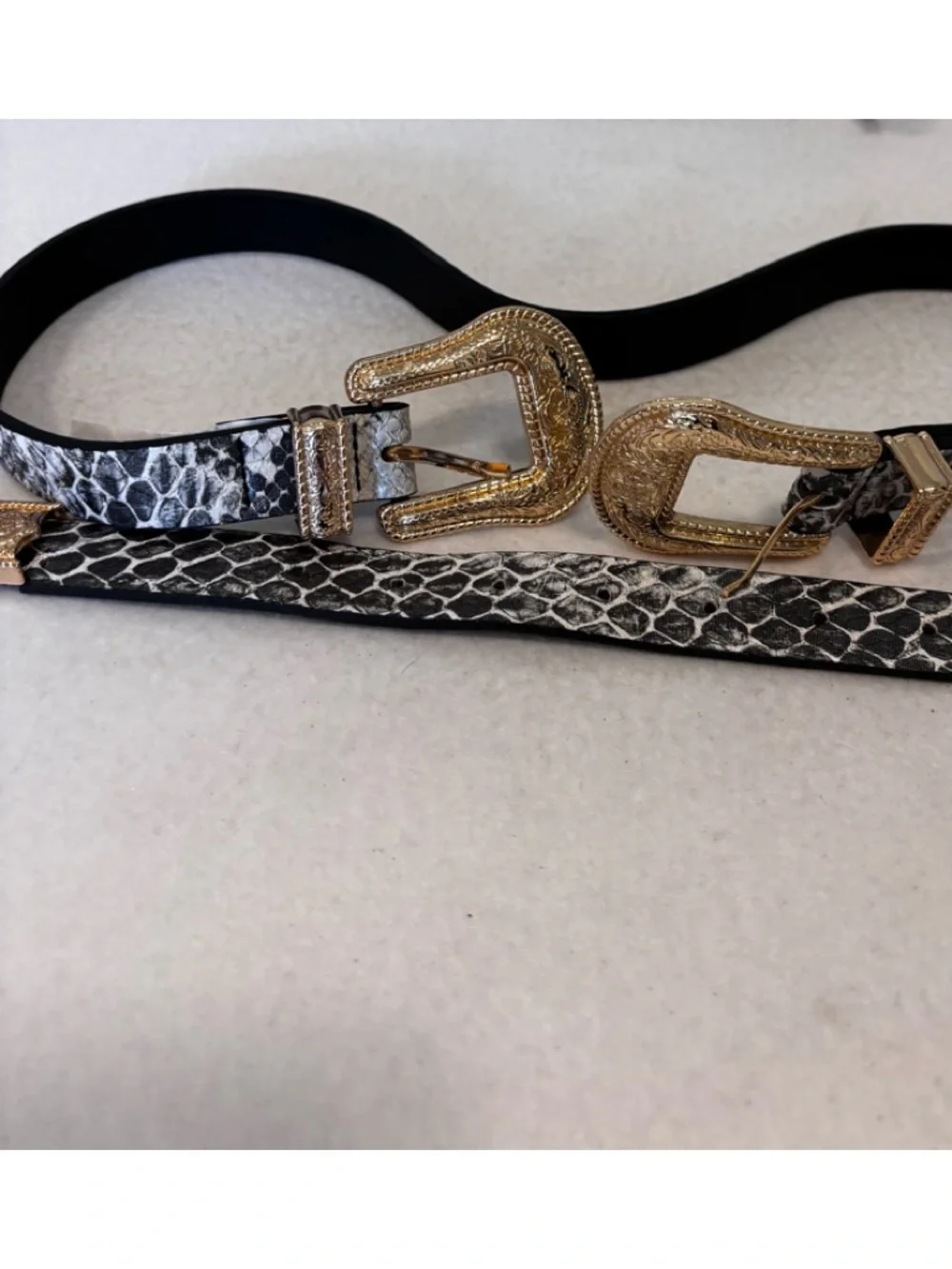 Blazin Roxx Rhinestone Western, Belt Bundle + Snake print Double Buckle XS S