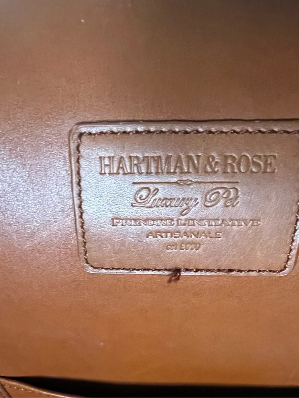 Hartmann Rose Orange Leather Duffel Bag — Men’s Classic Weekender