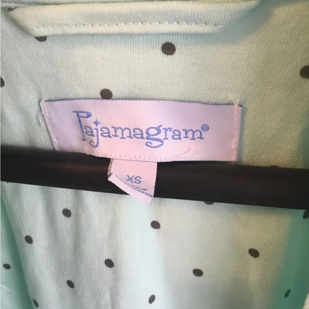 Mint Polka Dot Women's Robe Size XS Pajamagram