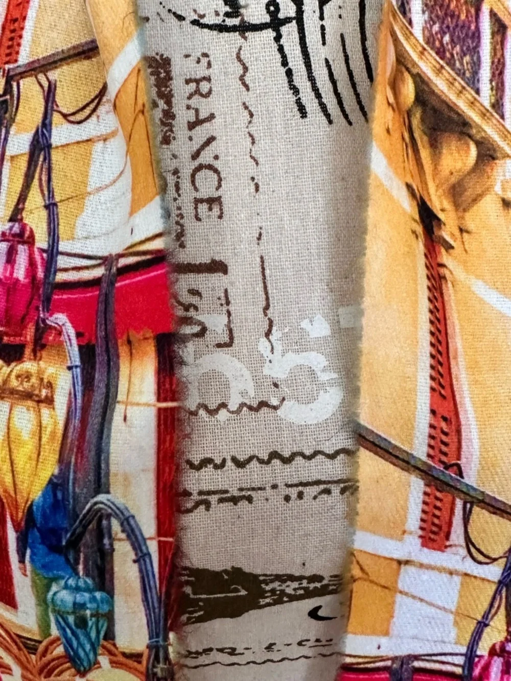 Reversible Venice Italy Scenic Fringe Oversized Scarf NWT Raw Hem 24x72 Art Wear