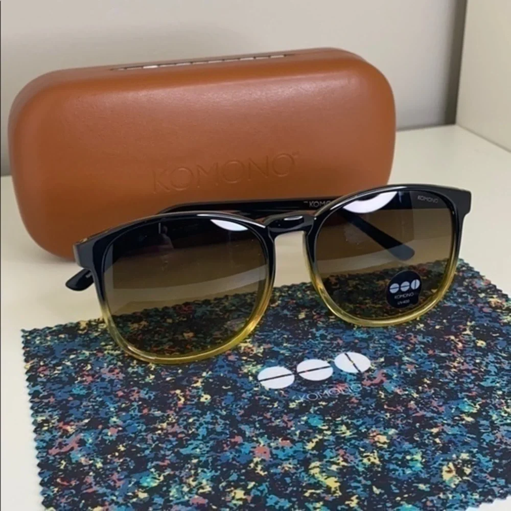 Komono Urkel Black/ Yellow New Sunglasses