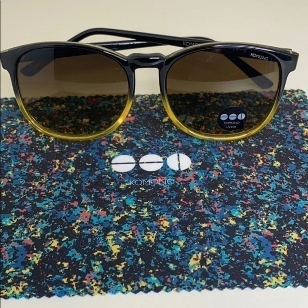 Komono Urkel Black/ Yellow New Sunglasses
