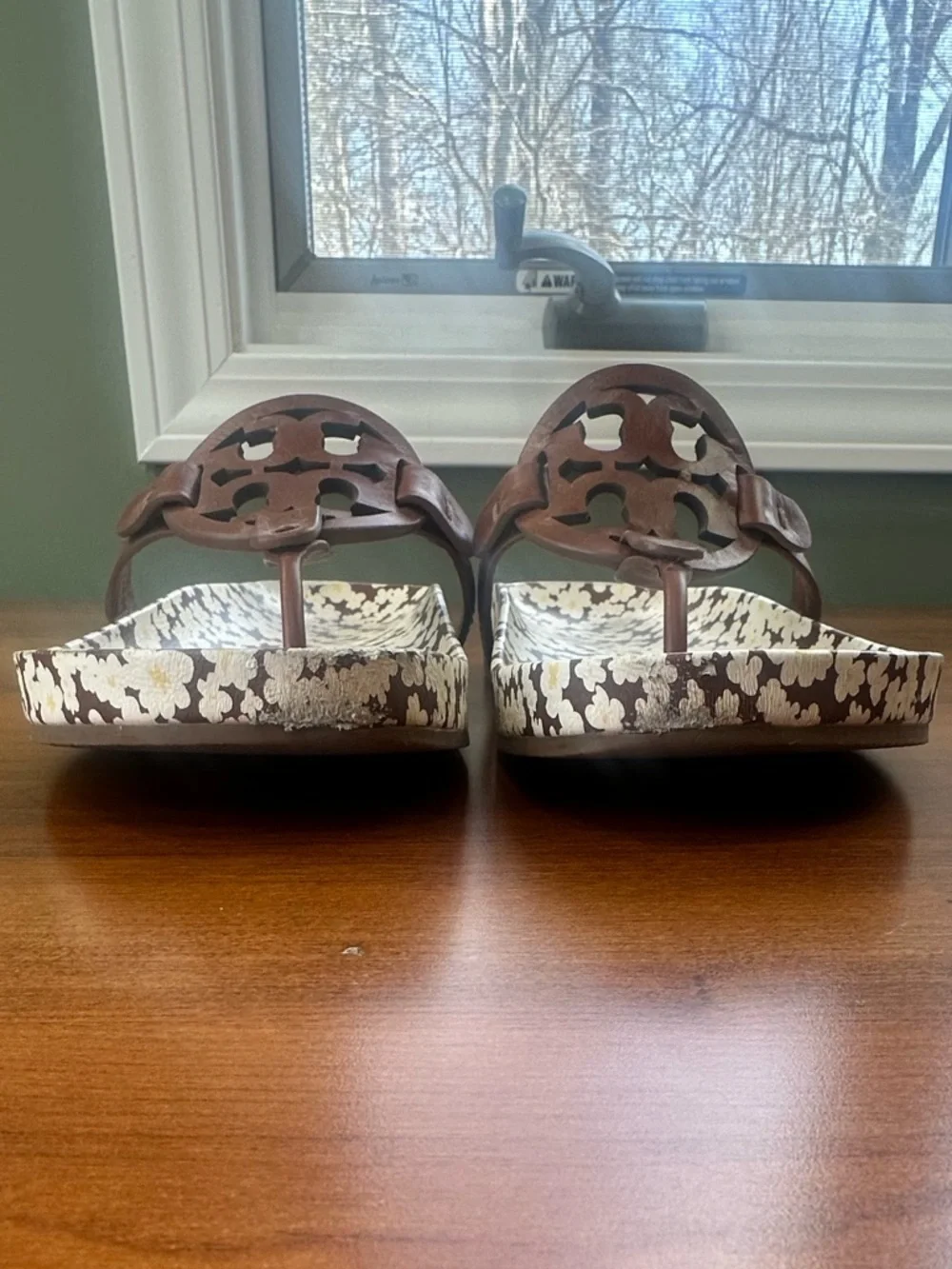 Tory Burch Brown Miller Cloud Sandal 9M, BURNT CUOIO/REVERIE COMBO Sz 8.5
