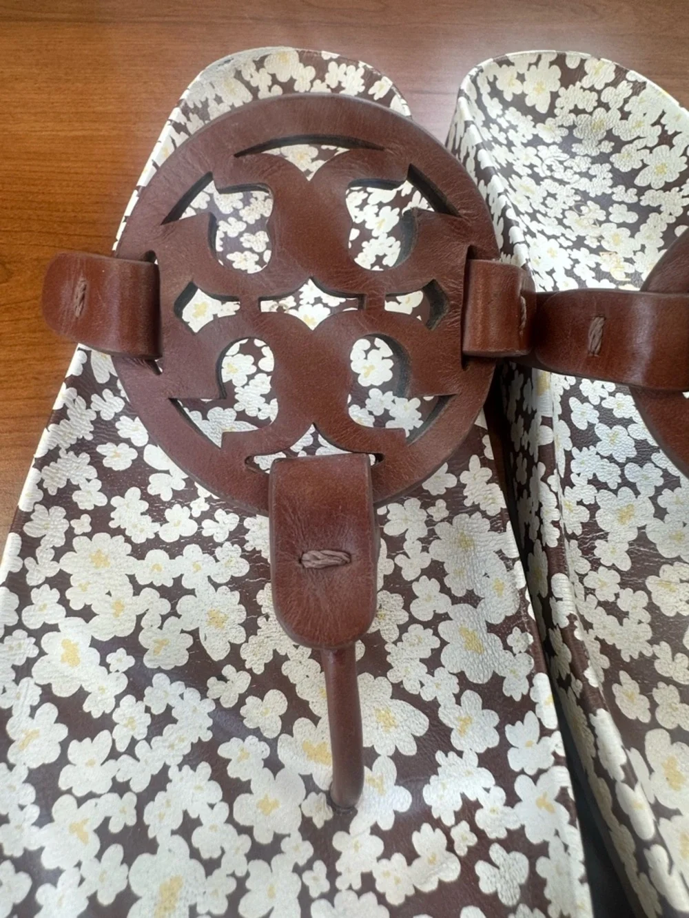 Tory Burch Brown Miller Cloud Sandal 9M, BURNT CUOIO/REVERIE COMBO Sz 8.5