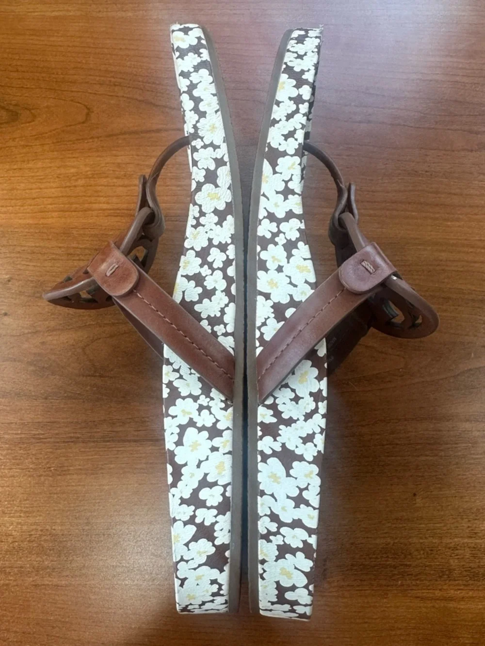 Tory Burch Brown Miller Cloud Sandal 9M, BURNT CUOIO/REVERIE COMBO Sz 8.5
