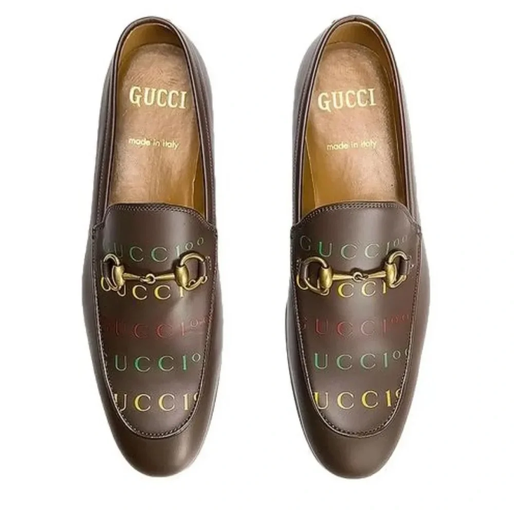 Gucci JORDAAN horse bit 100th anniversary, Leather loafers 7.5 fits 8.5 US