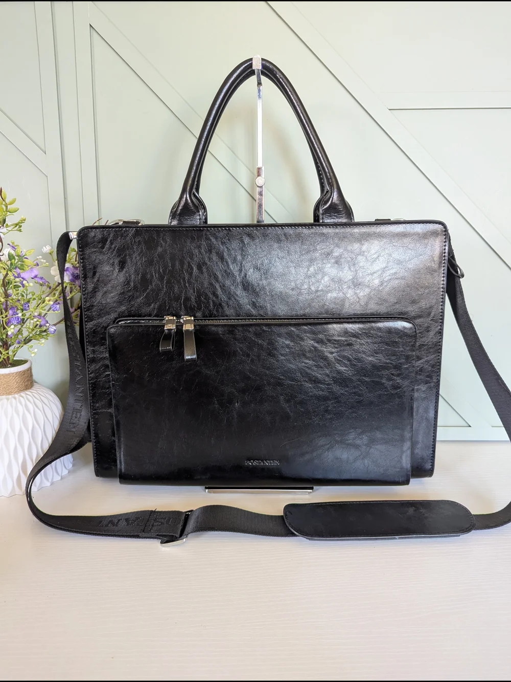 BOSTANTEN Carol Women's Leather Briefcase.