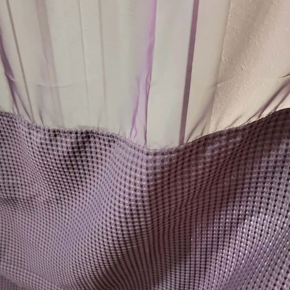 EUTXL Purple Waffle Weave Hookless Shower Curtain with Snap-In Liner