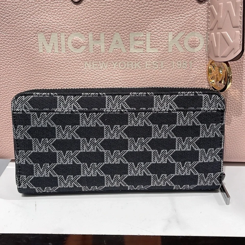 Michael Kors Men’s Women’s Cooper Tech Zip Around Wallet Black Multi Unisex NWT