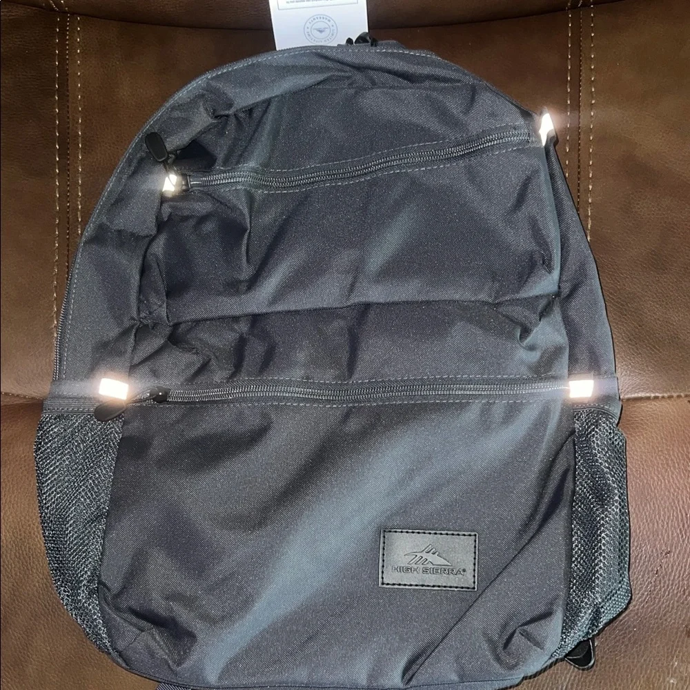 NEW High Sierra - Charcoal Backpack with pockets - retail $36