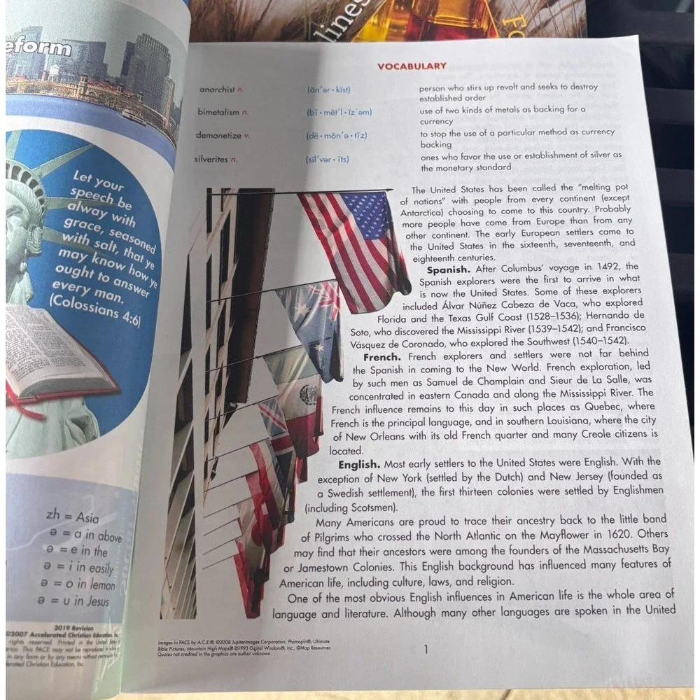 ACE Social STudies 1129  homeschooling workbook