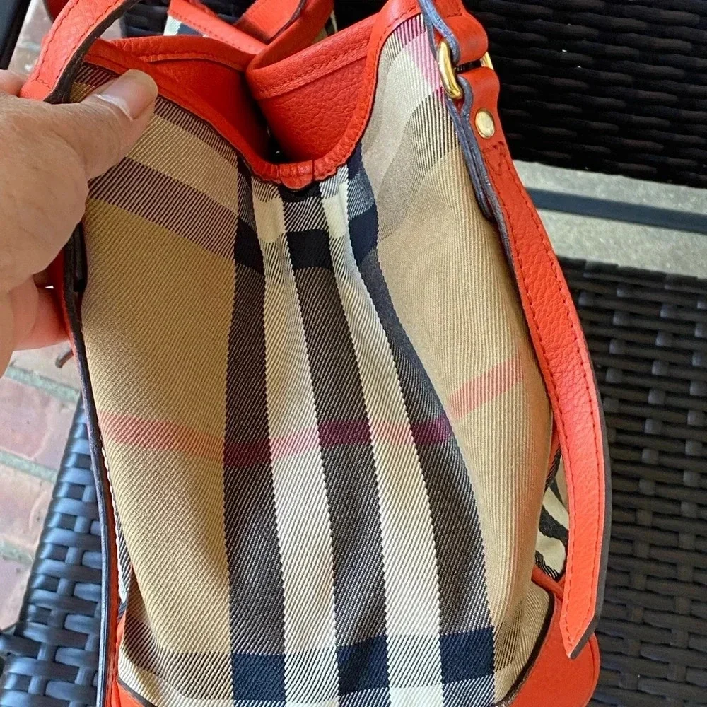 Burberry Novacheck Haymarket Tote, Cloth/Leather