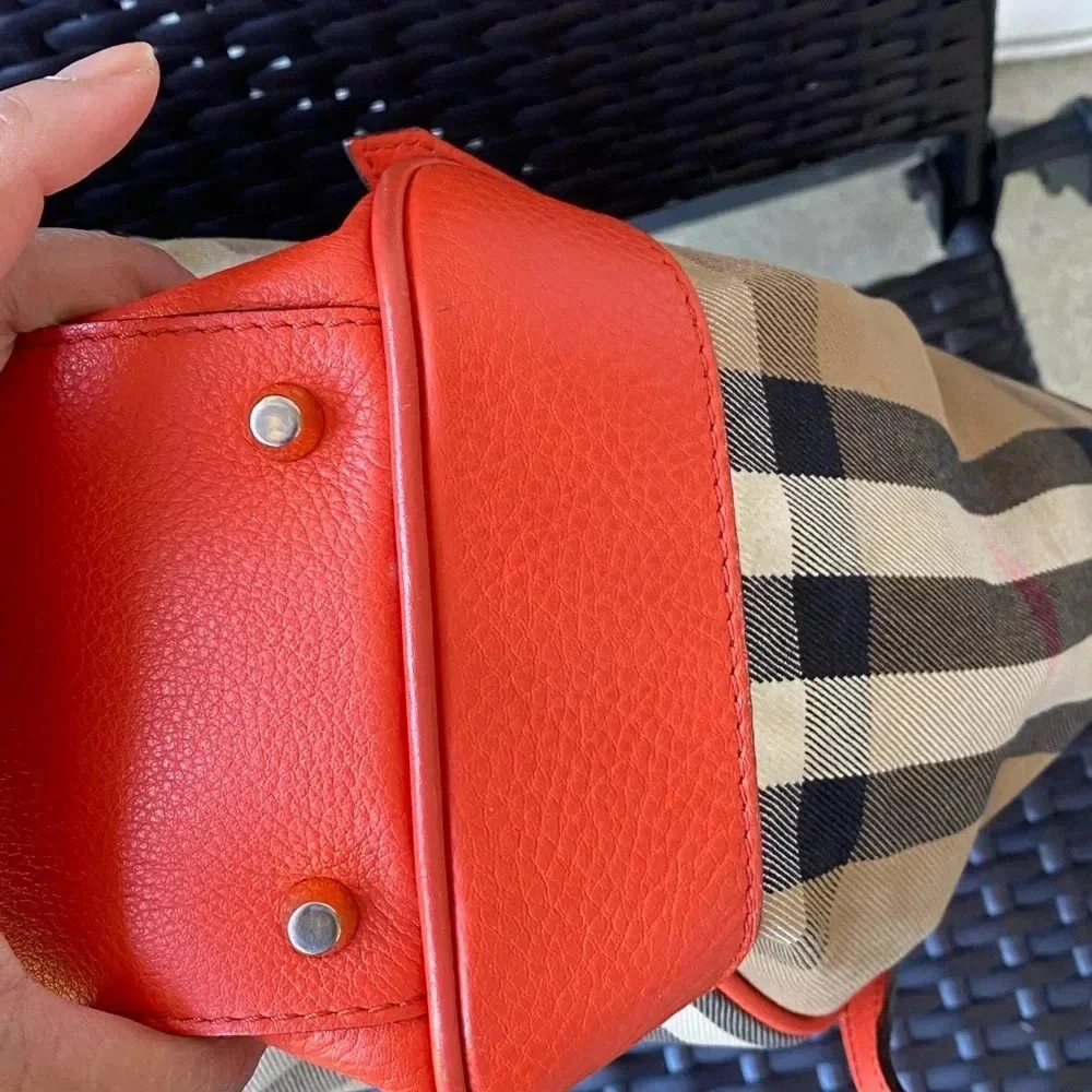 Burberry Novacheck Haymarket Tote, Cloth/Leather
