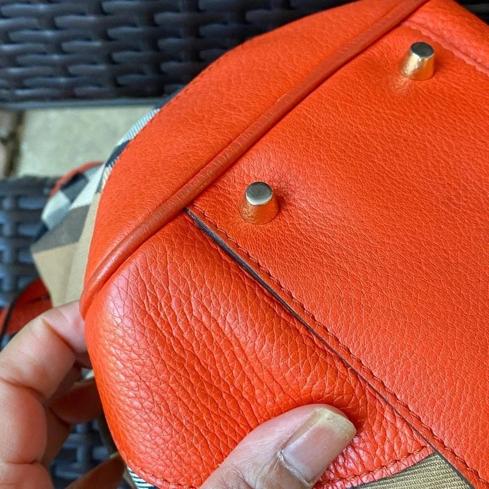 Burberry Novacheck Haymarket Tote, Cloth/Leather