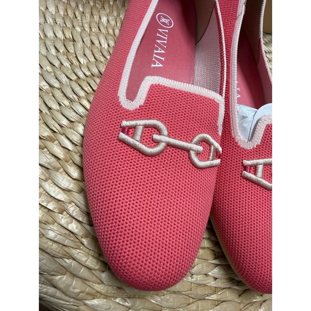 VIVAIA Loafer Hot Pink Knit‎ Comfort Flats New In Box Size EU/35 US/5