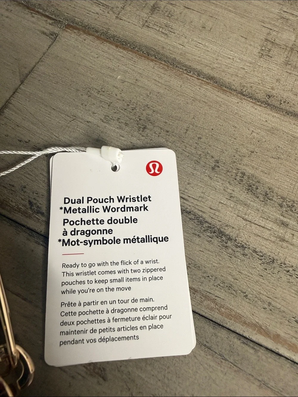 Lululemon Dual Pouch Wristlet *Metallic Wordmark