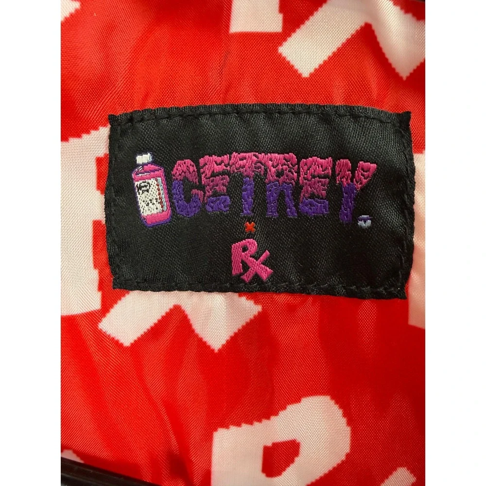 Getrey x RX Fashion Is A Drag Puffer Jacket Red XXL Graphic Streetwear