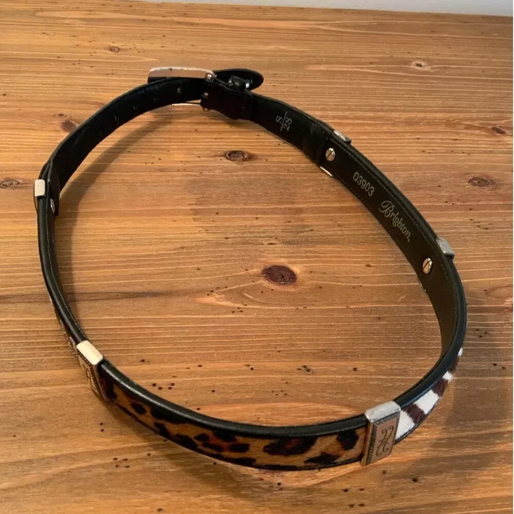 Brighton Leather Animal Print belt size small‎
