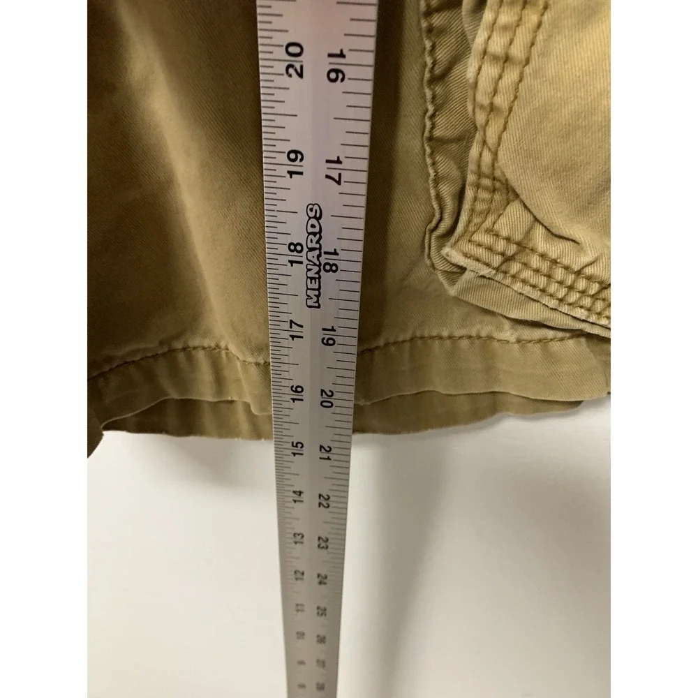 Vintage Mens Aeropostale Drawstrings Cargo Shorts Military Army Khaki Sz 30 Y2K