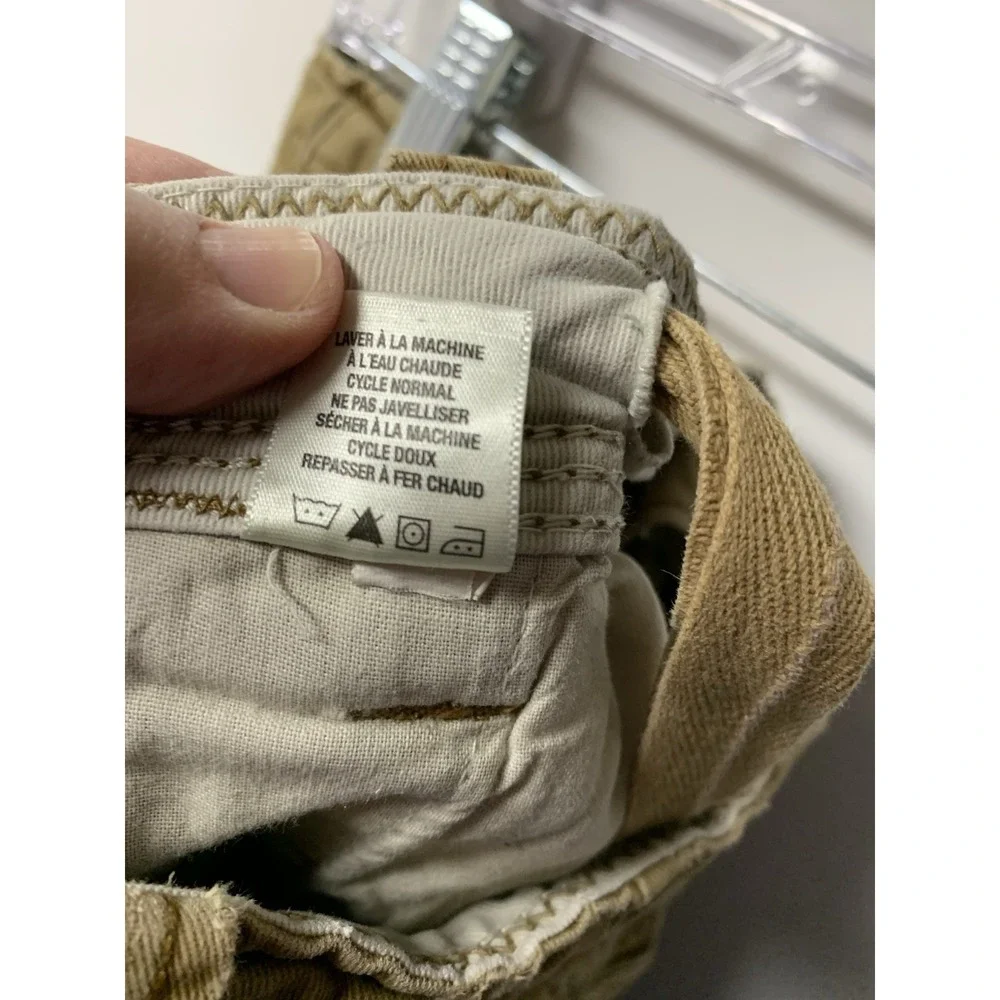 Vintage Mens Aeropostale Drawstrings Cargo Shorts Military Army Khaki Sz 30 Y2K