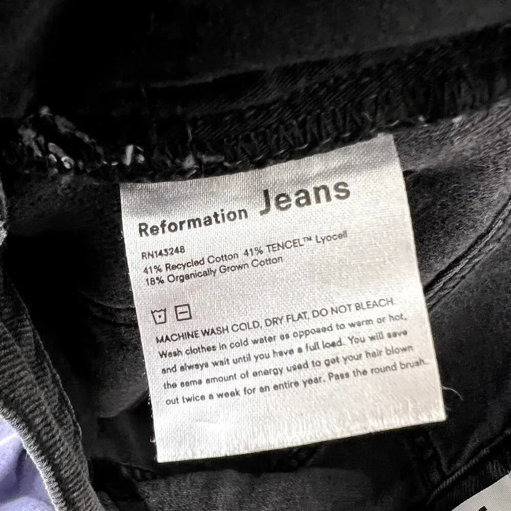 Reformation black denim