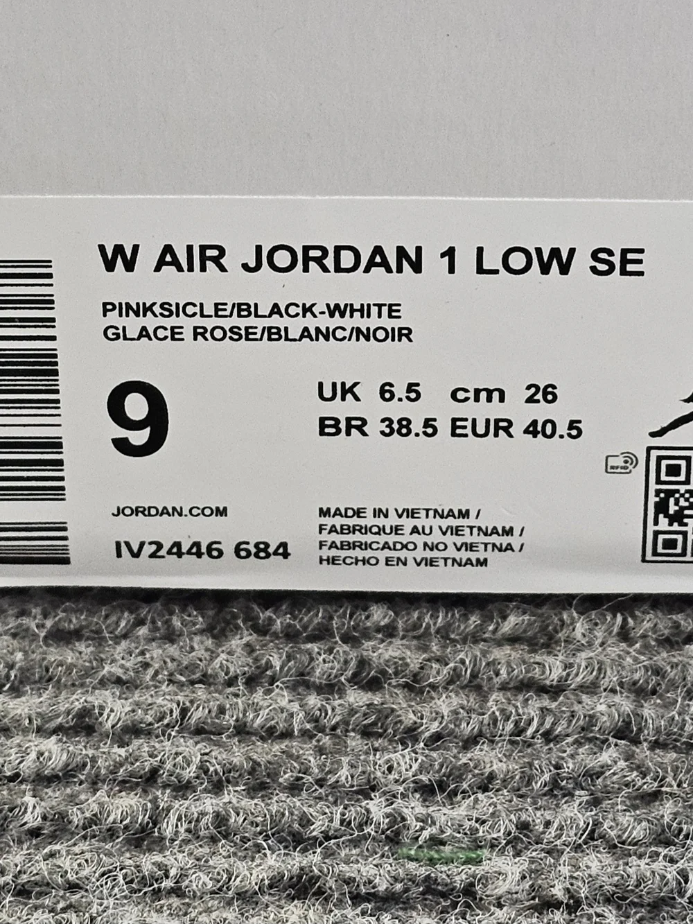 Air Jordan 1 Low SE Women's Pink Black White Sneakers
