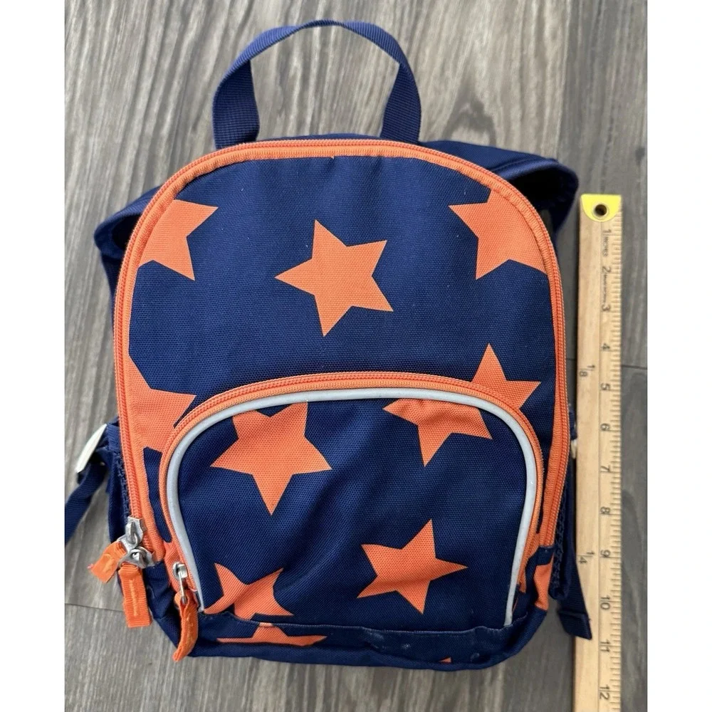 Pottery Barn Kids Orange Stars Navy Mini Pre-K Backpack Preschool School BTS