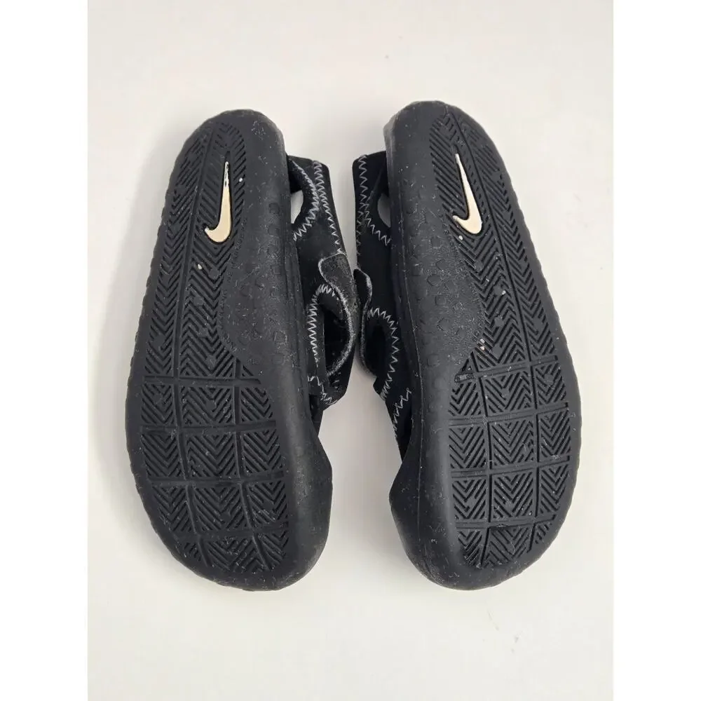 NIKE Sunray Protect Kids Water Shoes Black Toddler Size 10C Slip On Beach Pool