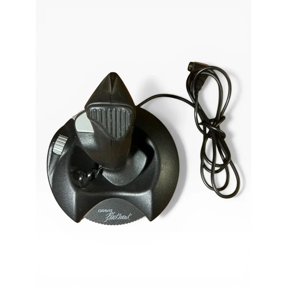 Gravis Blackhawk Joystick Vintage PC‎ Game Port Flight Stick Controller Black