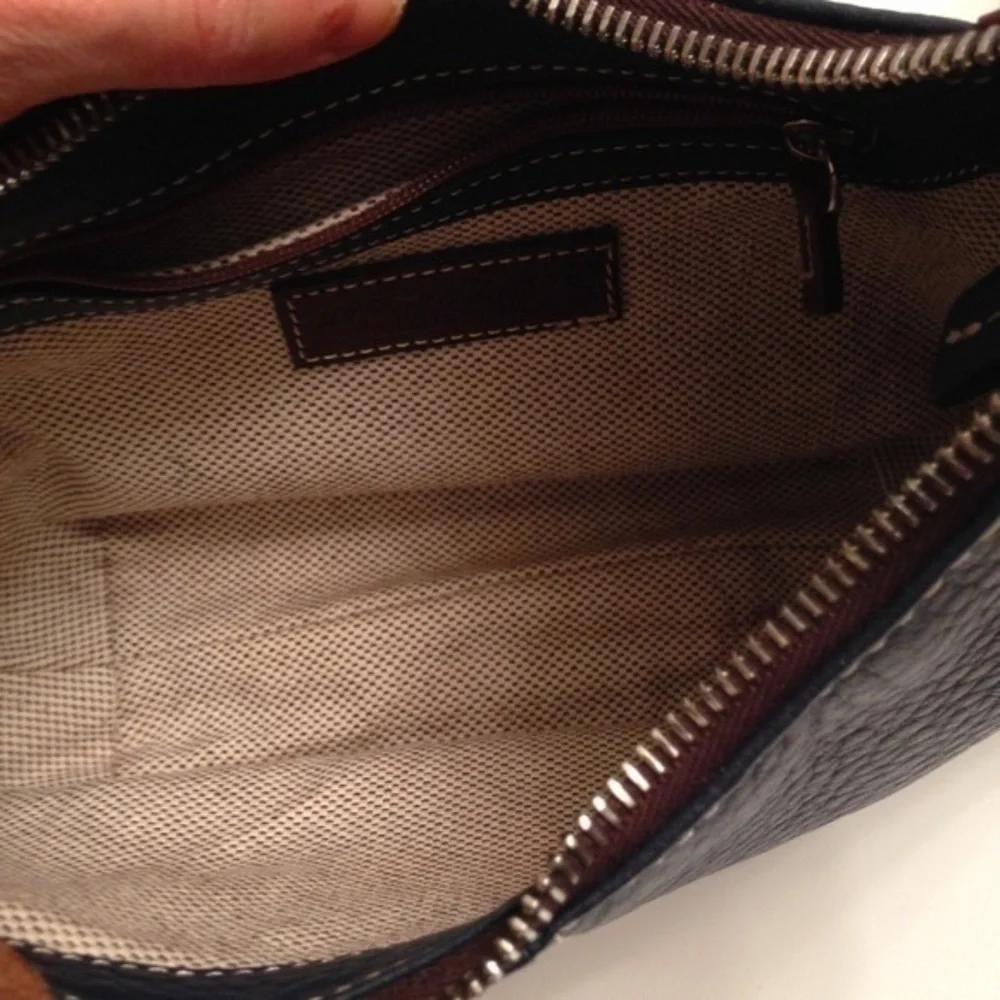 DOONEY & BOURKE AWL pebbled leather hobo bag blue