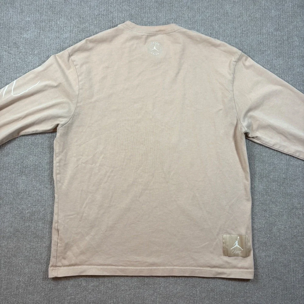 Air Jordan x Union Beige Long Sleeve‎ Shirt Men's Size Large EUC DV7341-296