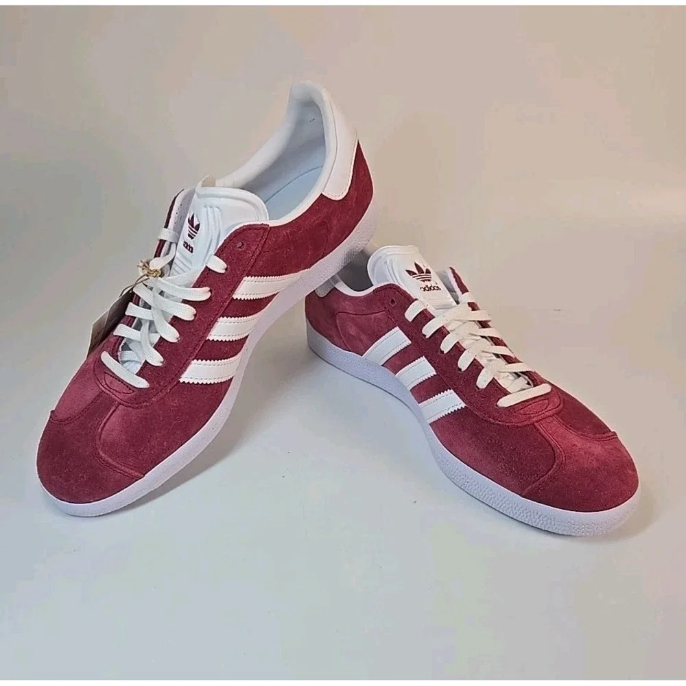 ADIDAS‎ GAZELLE 'COLLEGIATE BURGUNDY WHITE' - B41645 Mens 13