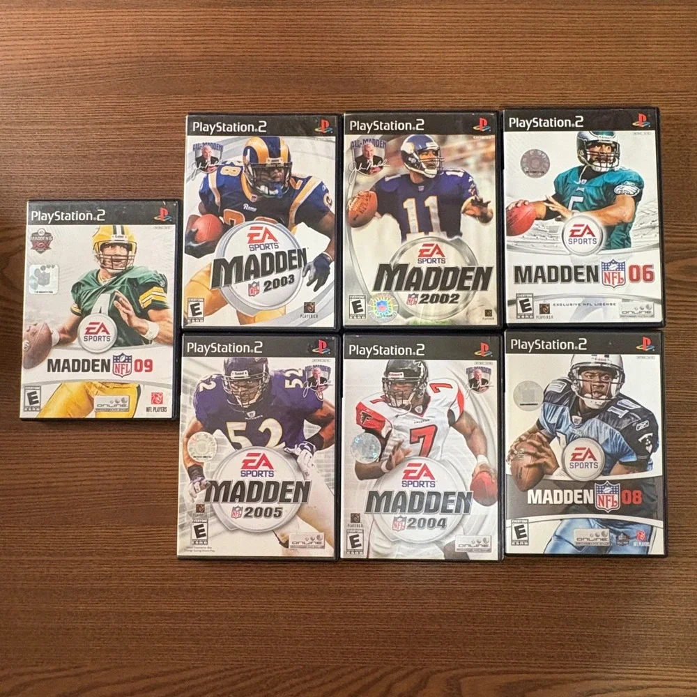 EA Sports Madden NFL Video Game Lot PlayStation 2 PS2 7 Games ‎ Good Conditio