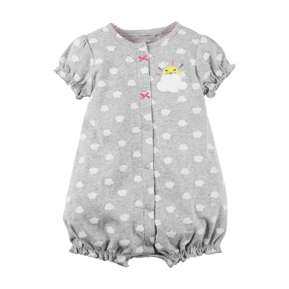 Baby Girls Carters Carters Rainbow Baby Sunshine Shortall Romper - Sz 18 mo