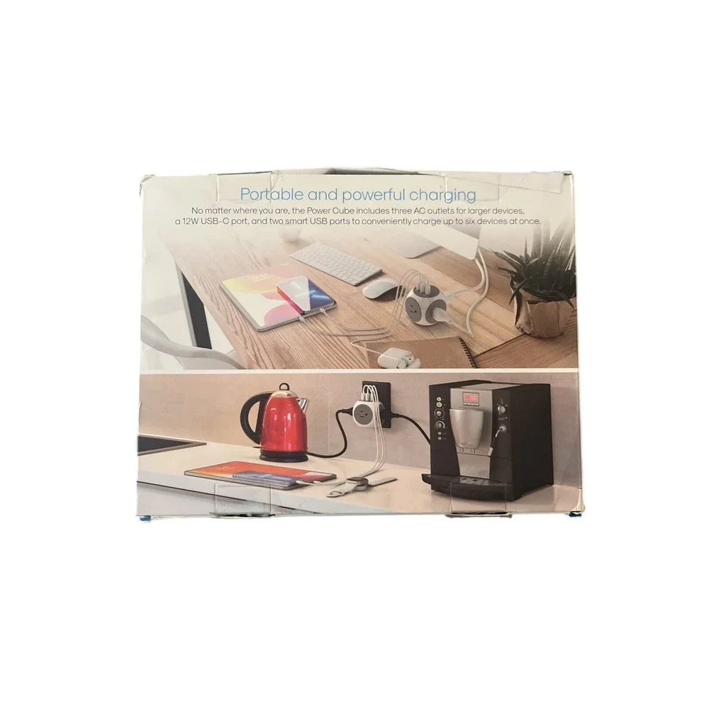Atomi Power Cube 2 Pack 3 AC Outlets 1 USB C 2 USB A‎ Ports Fast Charging